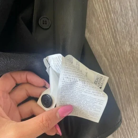 Zara Faux Leather Flowy Jacket - Picture 8 of 8